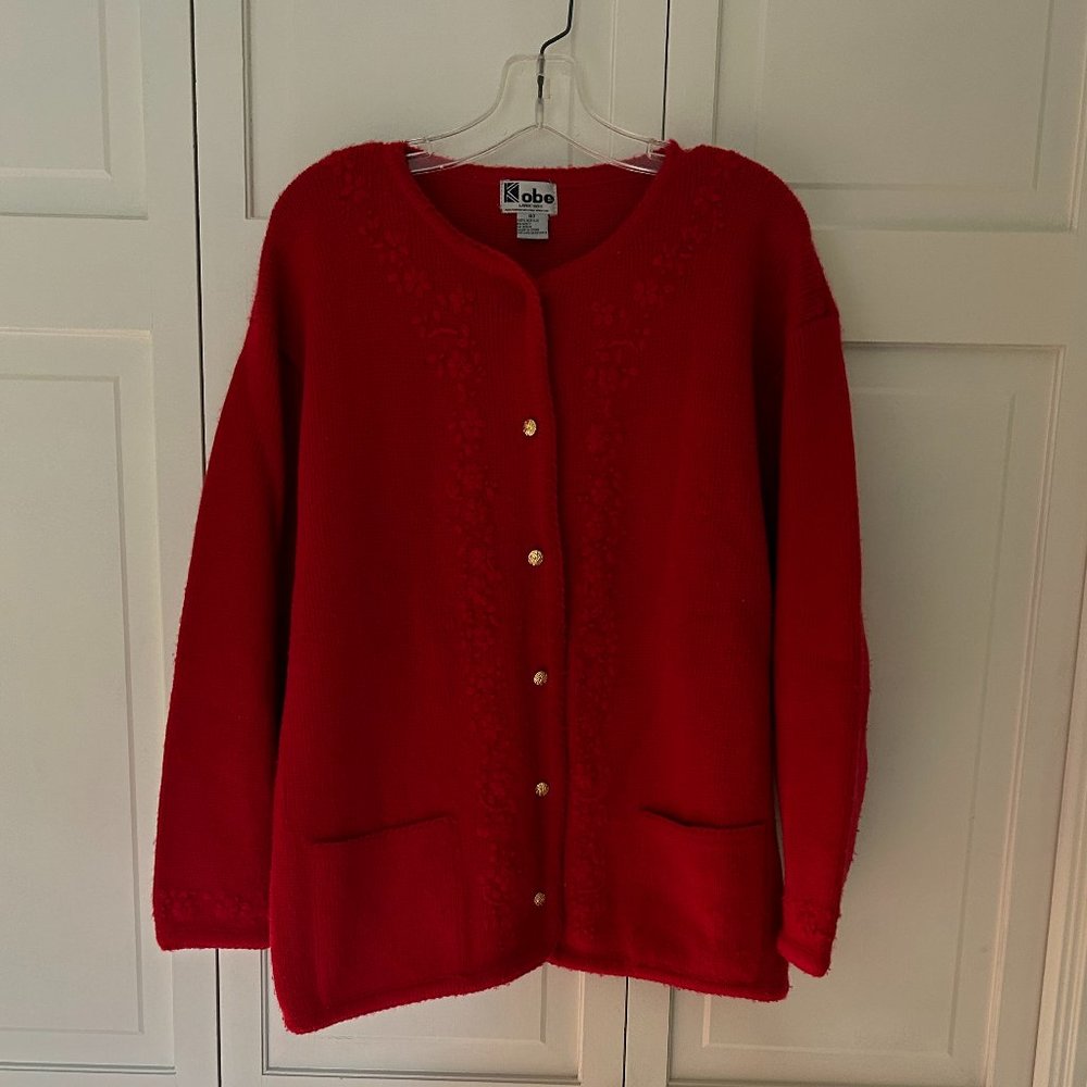Kobe Size 40 (XL) Red  Sweater/Jacket with Embroidery